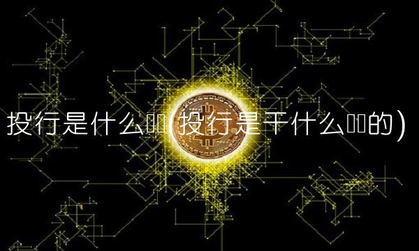 投行是什么职业(投行是干什么职业的)