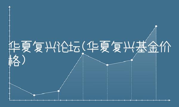 华夏复兴论坛(华夏复兴基金价格)