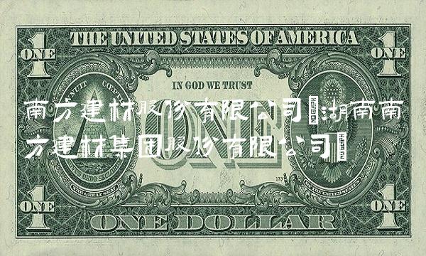 南方建材股份有限公司(湖南南方建材集团股份有限公司) 南方建材股份有限公司(湖南南方建材集团股份有限公司)