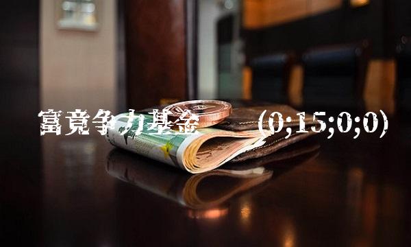 华富竟争力基金净值(0;15;0;0)