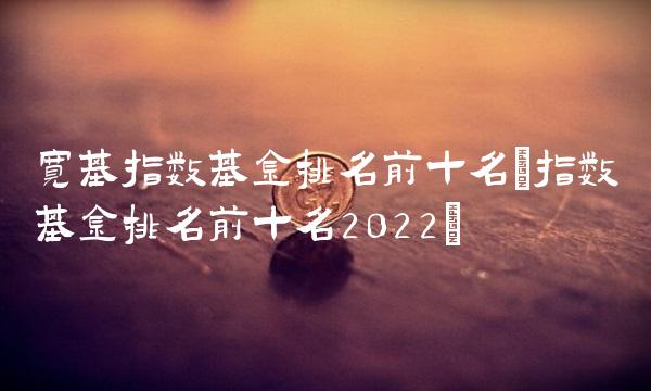 宽基指数基金排名前十名(指数基金排名前十名2022) 宽基指数基金排名前十名(指数基金排名前十名2022)