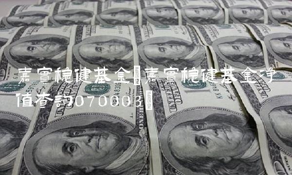 嘉实稳健基金(嘉实稳健基金净值查询070003)