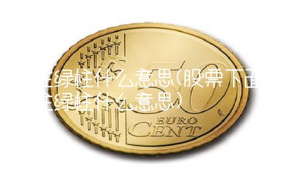 红柱绿柱什么意思(股票下面的红柱绿柱什么意思)