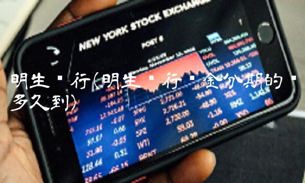 明生银行(明生银行现金分期的钱多久到) 明生银行(明生银行现金分期的钱多久到)