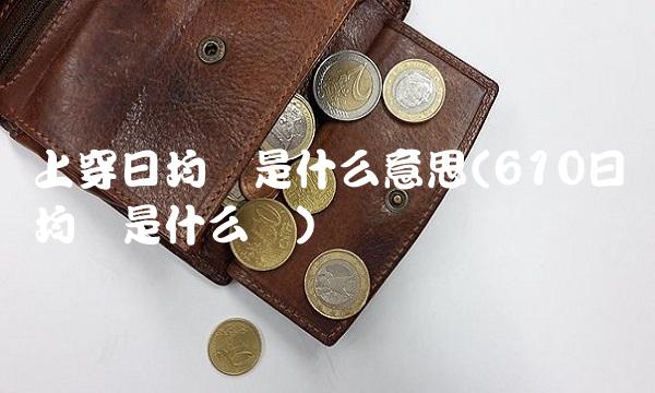 上穿日均线是什么意思(610日均线是什么线) 上穿日均线是什么意思(610日均线是什么线)