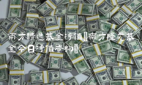 南方精选基金净值(南方隆元基金今日净值查询) 南方精选基金净值(南方隆元基金今日净值查询)