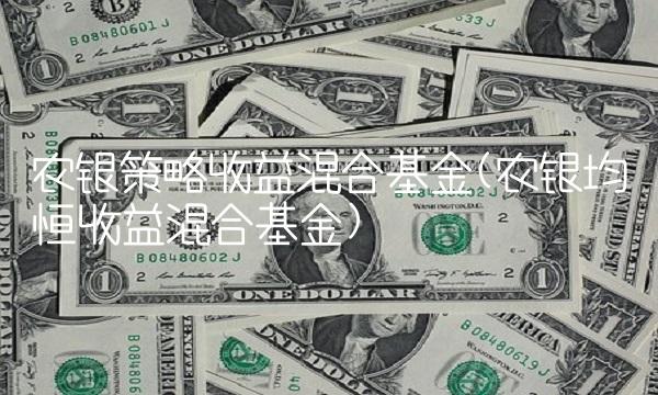 农银策略收益混合基金(农银均恒收益混合基金) 农银策略收益混合基金(农银均恒收益混合基金)
