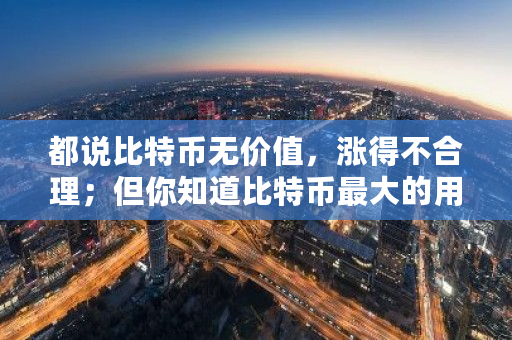 都说比特币无价值,涨得不合理;但你知道比特币最大的用途吗?比特币实际作用是什么-第1张图片-ZBLOG 都说比特币无价值,涨得不合理;但你知道比特币最大的用途吗?比特币实际作用是什么-第1张图片-ZBLOG