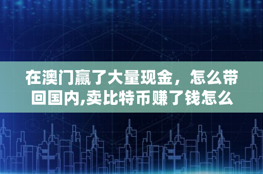 在澳门赢了大量现金,怎么带回国内,卖比特币赚了钱怎么转回国内呢 在澳门赢了大量现金,怎么带回国内,卖比特币赚了钱怎么转回国内呢