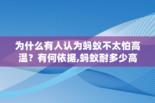 为什么有人认为蚂蚁不太怕高温?有何依据,蚂蚁耐多少高温度 为什么有人认为蚂蚁不太怕高温?有何依据,蚂蚁耐多少高温度
