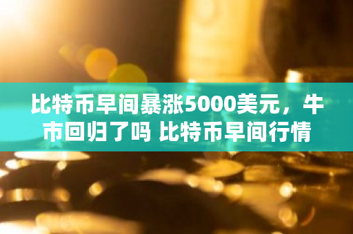 比特币早间暴涨5000美元,牛市回归了吗 比特币早间行情 比特币早间暴涨5000美元,牛市回归了吗 比特币早间行情