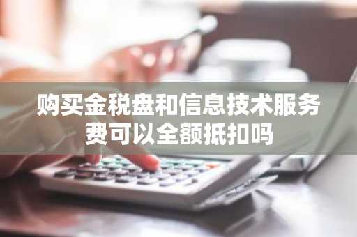 购买金税盘和信息技术服务费可以全额抵扣吗