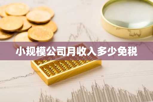 小规模公司月收入多少免税