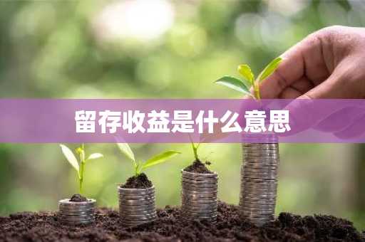 留存收益是什么意思
