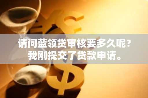 请问蓝领贷审核要多久呢？我刚提交了贷款申请。