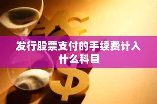 发行股票支付的手续费计入什么科目