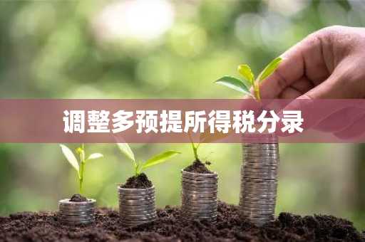 调整多预提所得税分录