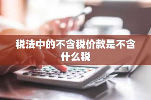 税法中的不含税价款是不含什么税