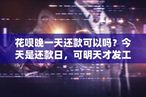 花呗晚一天还款可以吗？今天是还款日，可明天才发工资。