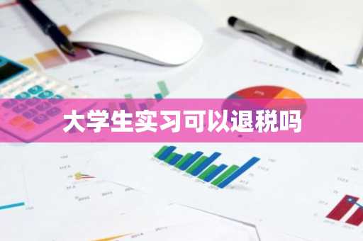 大学生实习可以退税吗