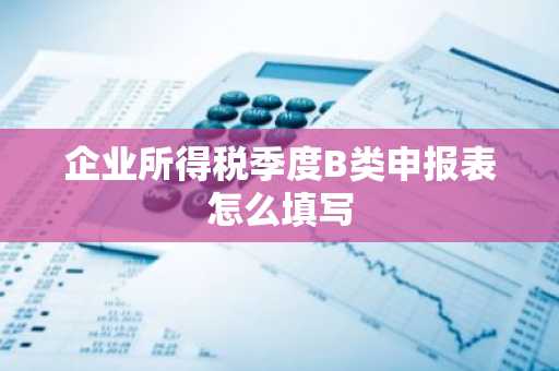 企业所得税季度B类申报表怎么填写