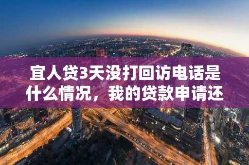 宜人贷3天没打回访电话是什么情况，我的贷款申请还能成功吗？