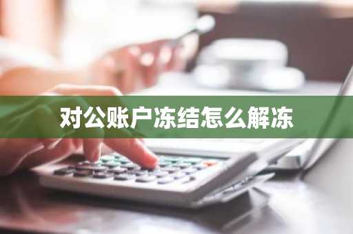对公账户冻结怎么解冻
