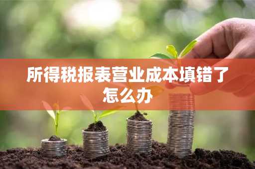 所得税报表营业成本填错了怎么办