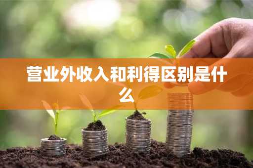 营业外收入和利得区别是什么