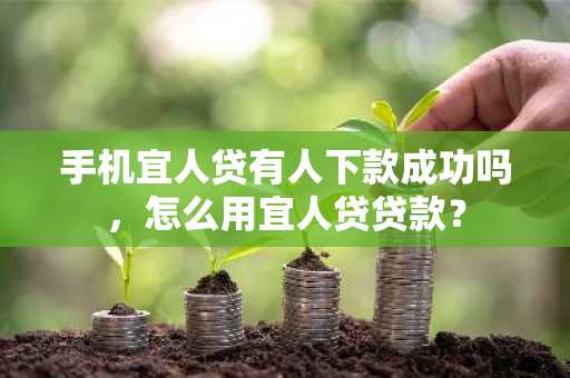手机宜人贷有人下款成功吗，怎么用宜人贷贷款？