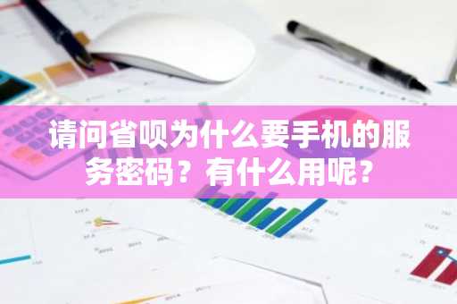 请问省呗为什么要手机的服务密码？有什么用呢？