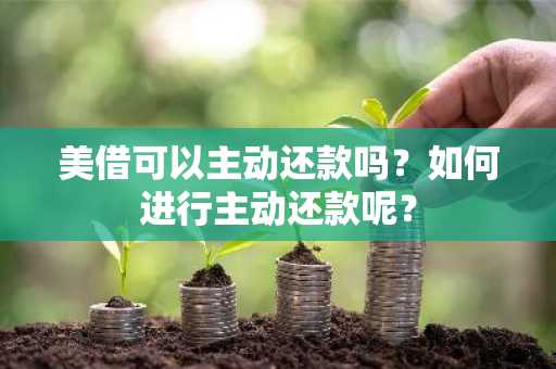 美借可以主动还款吗？如何进行主动还款呢？