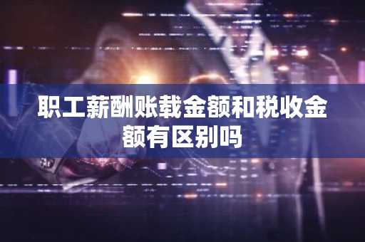 职工薪酬账载金额和税收金额有区别吗