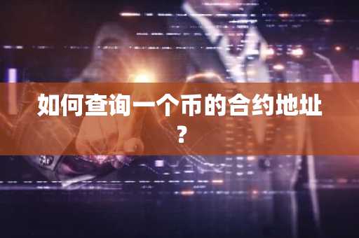 如何查询一个币的合约地址？