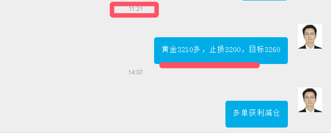 头狼：黄金3210多，持仓看涨中，继续看3260一线