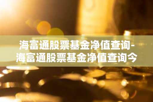 海富通股票基金净值查询-海富通股票基金净值查询今日净值