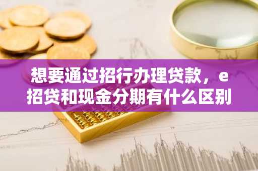 想要通过招行办理贷款，e招贷和现金分期有什么区别？