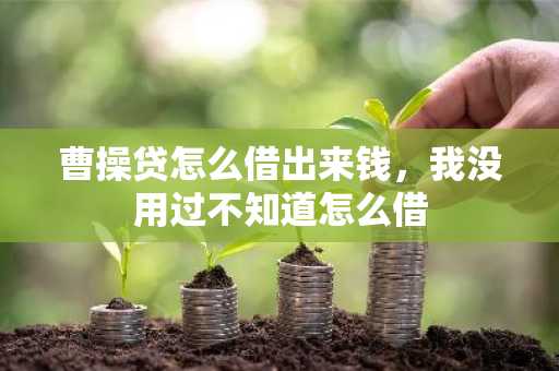 曹操贷怎么借出来钱，我没用过不知道怎么借