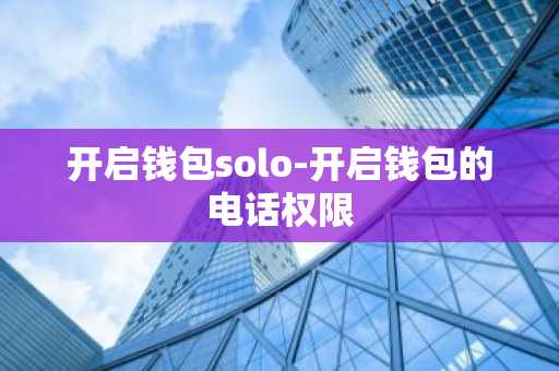 开启钱包solo-开启钱包的电话权限