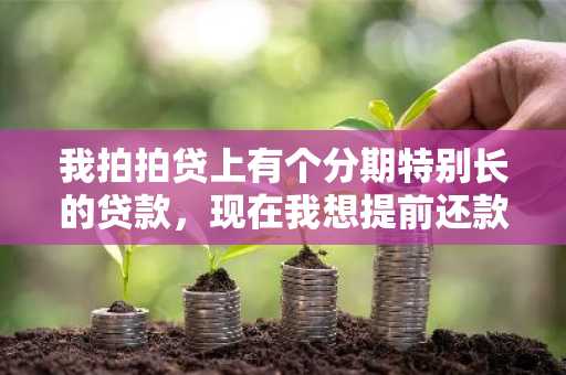我拍拍贷上有个分期特别长的贷款，现在我想提前还款，要怎么操作啊？