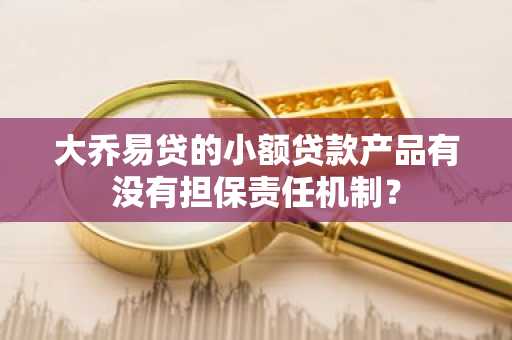 大乔易贷的小额贷款产品有没有担保责任机制？