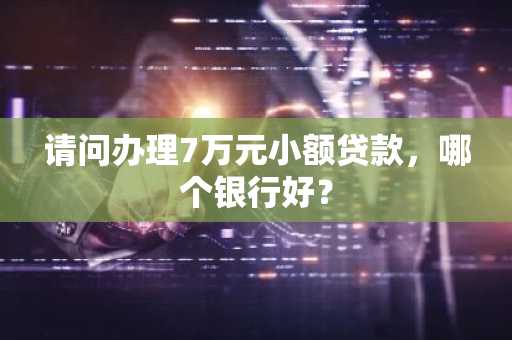 请问办理7万元小额贷款，哪个银行好？