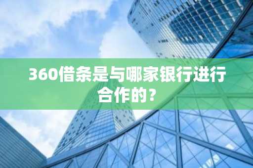 360借条是与哪家银行进行合作的？