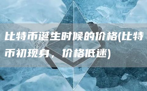 比特币诞生时候的价格 - 比特币初现身，价格低迷