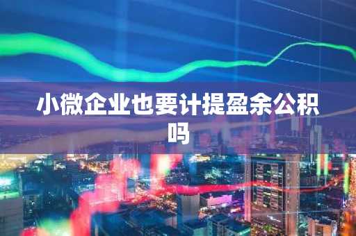小微企业也要计提盈余公积吗