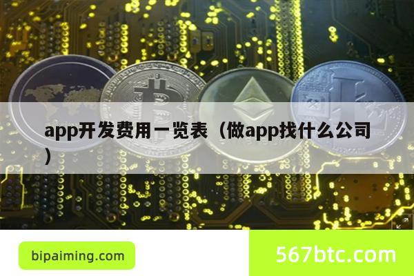 app开发费用一览表（做app找什么公司）