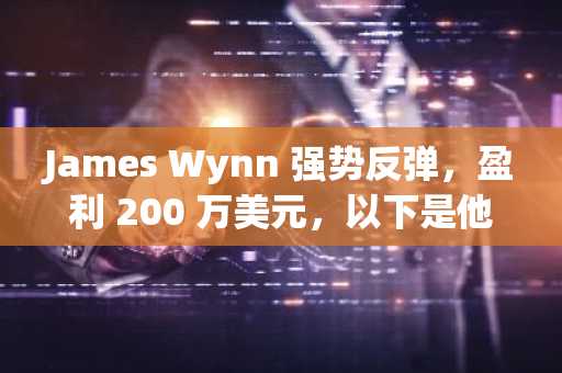 James Wynn 强势反弹，盈利 200 万美元，以下是他成功的方法