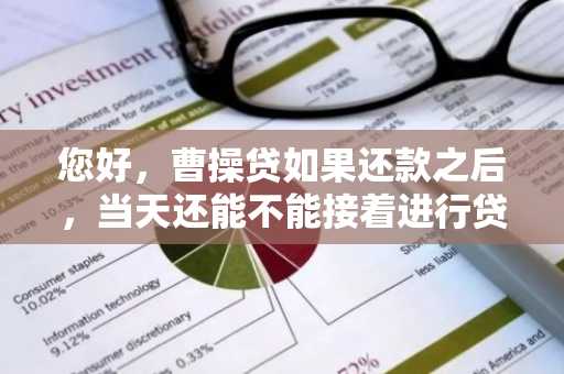 您好，曹操贷如果还款之后，当天还能不能接着进行贷款的申请啊？