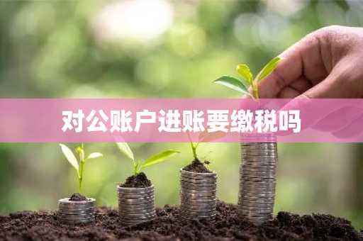 对公账户进账要缴税吗