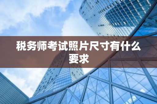 税务师考试照片尺寸有什么要求
